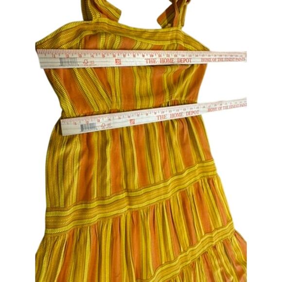 "A LOVE'S A" Tie Strap Tier Sundress SZ M Babydoll Boho Summer Fairy Core Flowy - Picture 8 of 16